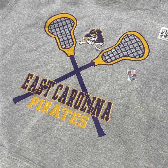 East Carolina Pirates Gray Long Sleeve hoddie - Picture 2 of 3